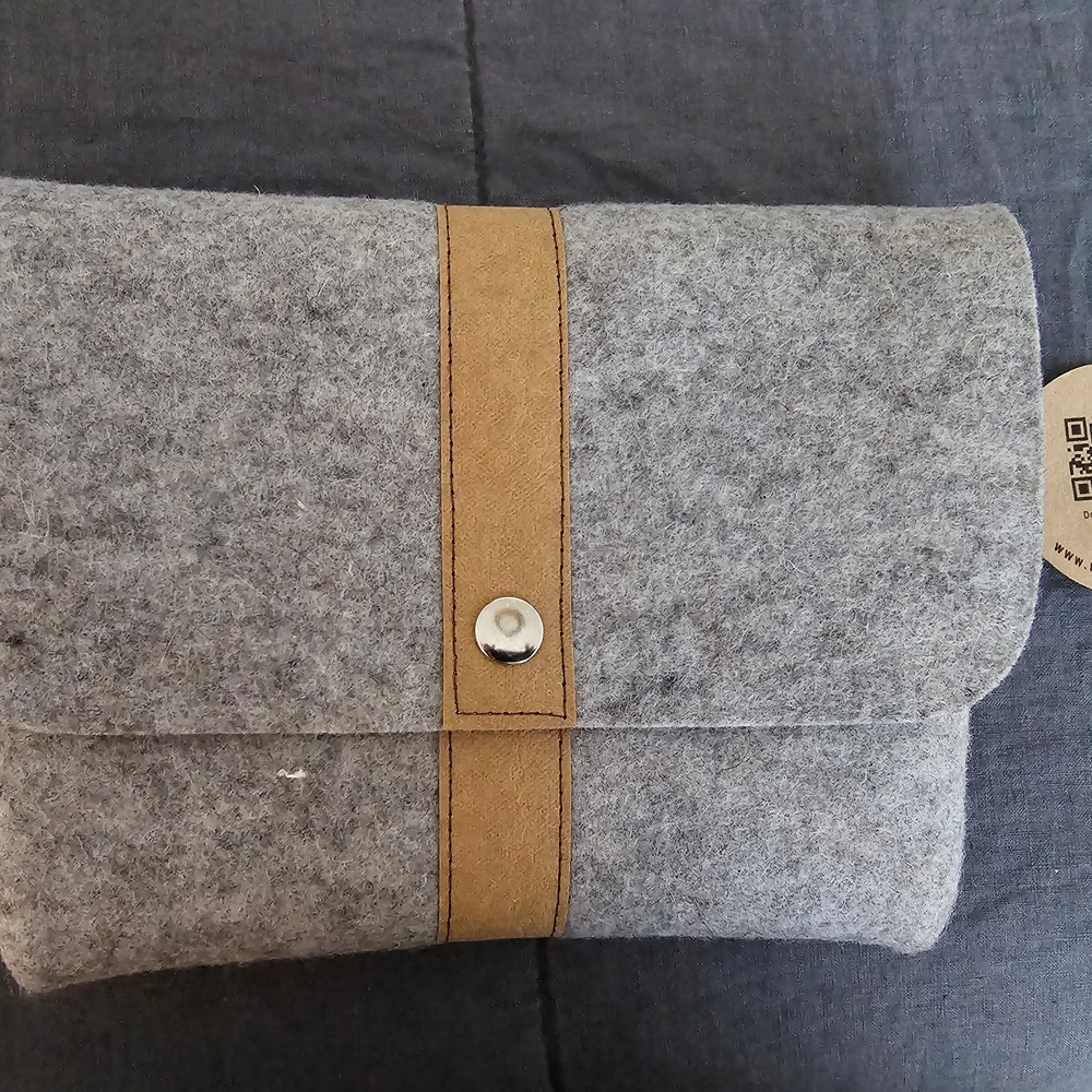 Gray and Tan Unisex Bag